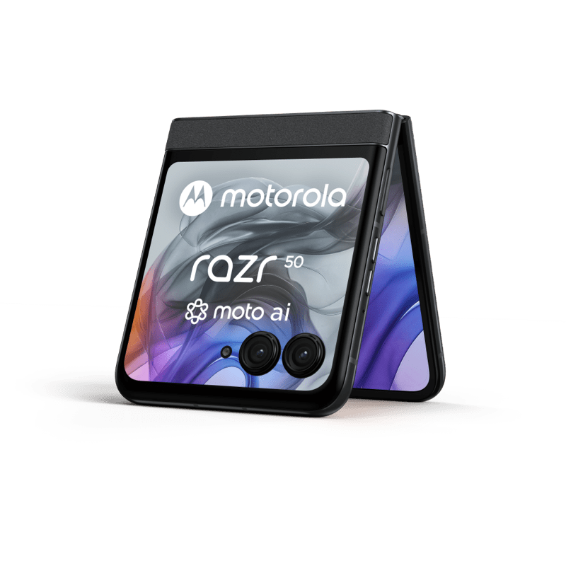 Motorola razr 50 5G 8/256GB stalowy front lewy obrót