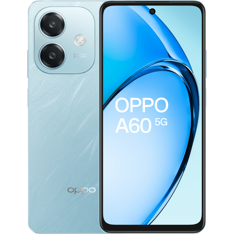 OPPO A60 5G 4/128 GB DS niebieski front i tył