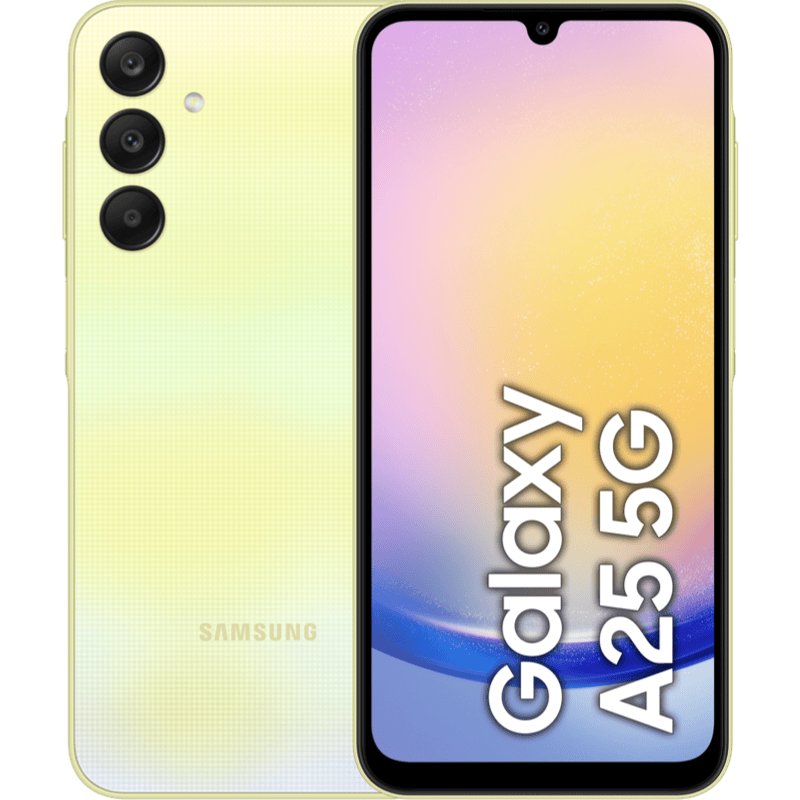 Samsung Galaxy A25 zolty front + tyl