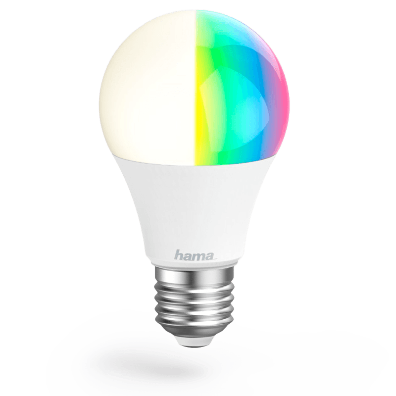 Hama Żarówka LED Wi-Fi E27 Biała + Kolor biala front